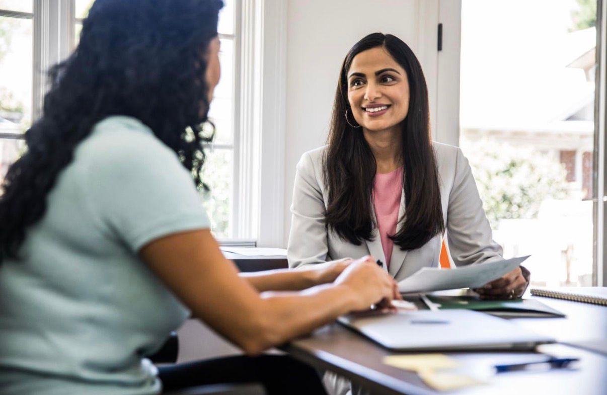 Employer meeting a candidate during an interview